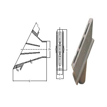 Reinforced inclined nozzle at 45 Degrees